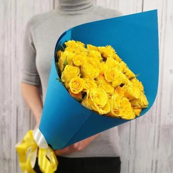 Букет Желтые розы артикул  250264ufa